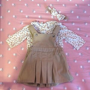 Nicole Miller New York Onesie with Tan Dress Size 0-3